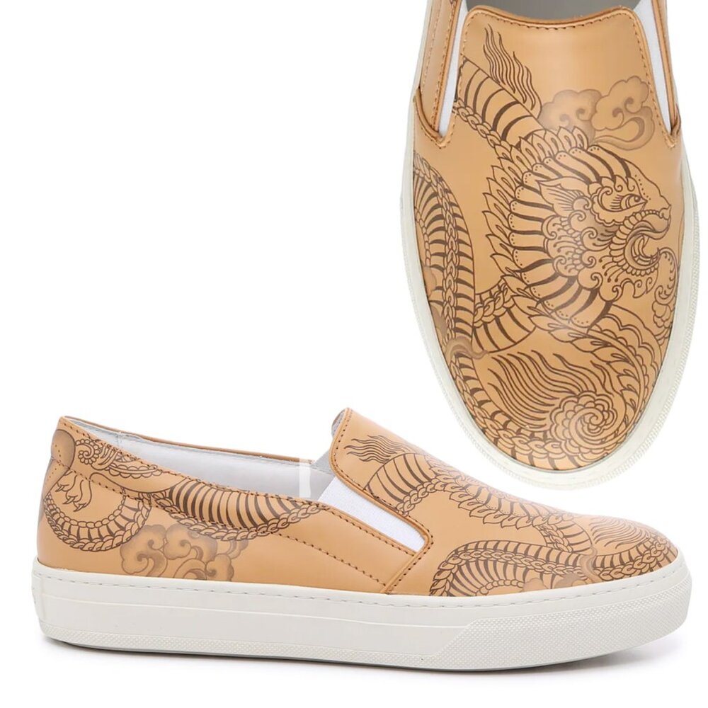TOD'S SLIP ON SNEAKERS LIMITED EDITION TATTOO SPORTIVO SHOES sz 38.5 / 8.5